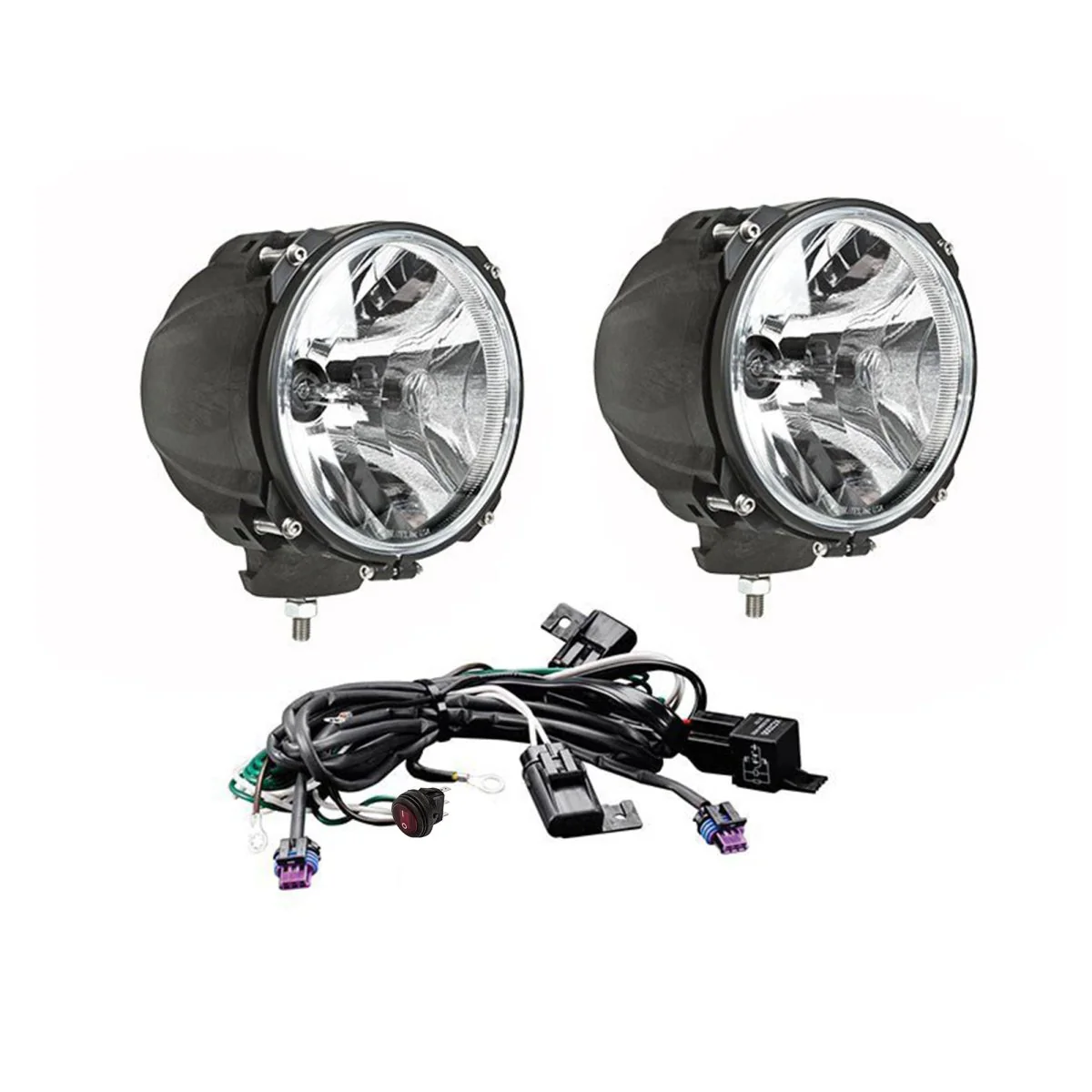 KC HiLiTES 7" Carbon POD® HID - 2-Light System - 70W Spread Beam