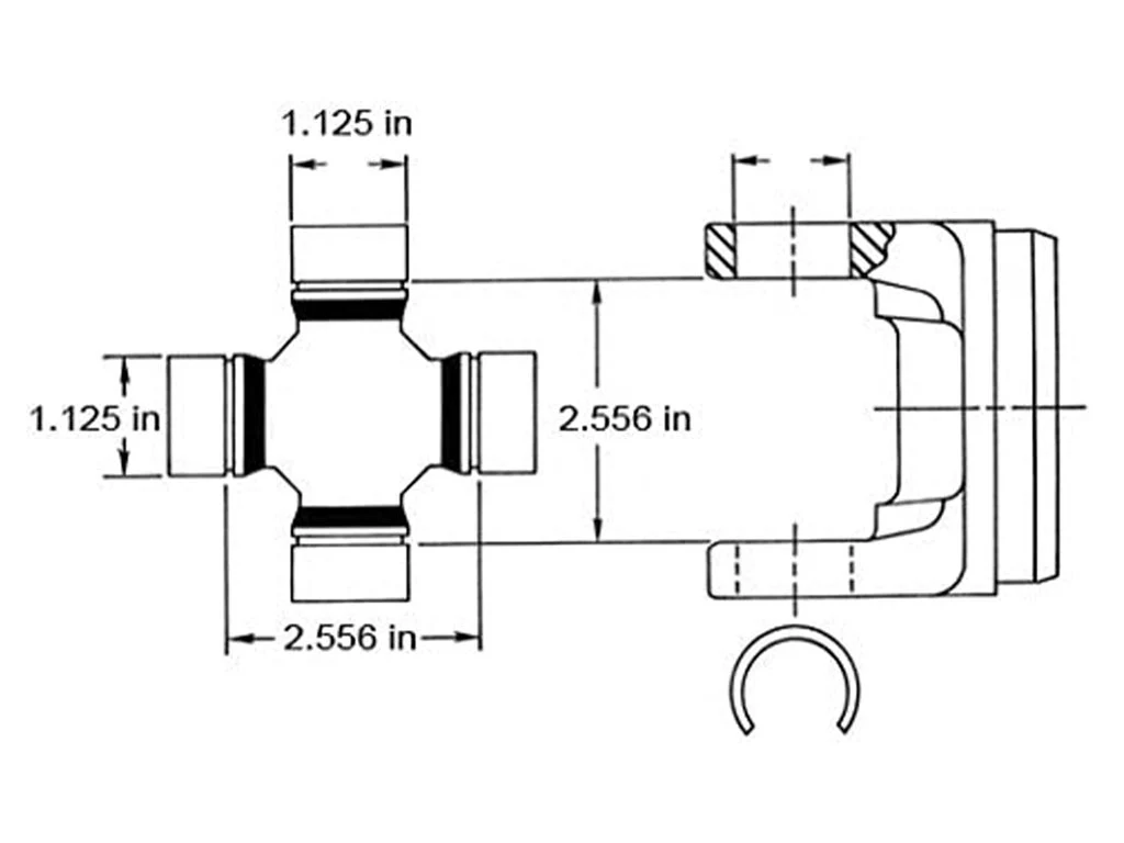 Genuine Spicer Drive Shaft U-Joint - '03-'06 TJ/LJ Wrangler Rubicon Rear Driveshaft - Image 2