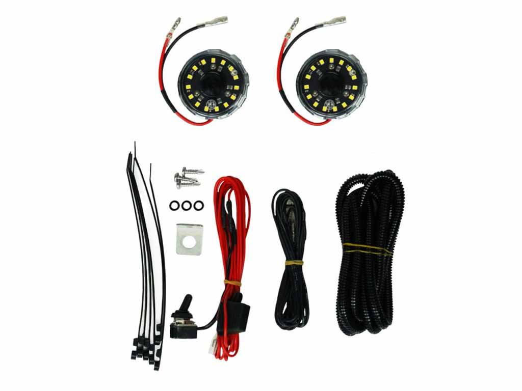 KC Hilites Cyclone LED - 2-Light Universal Under Hood Lighting System - 5W Flood Beam