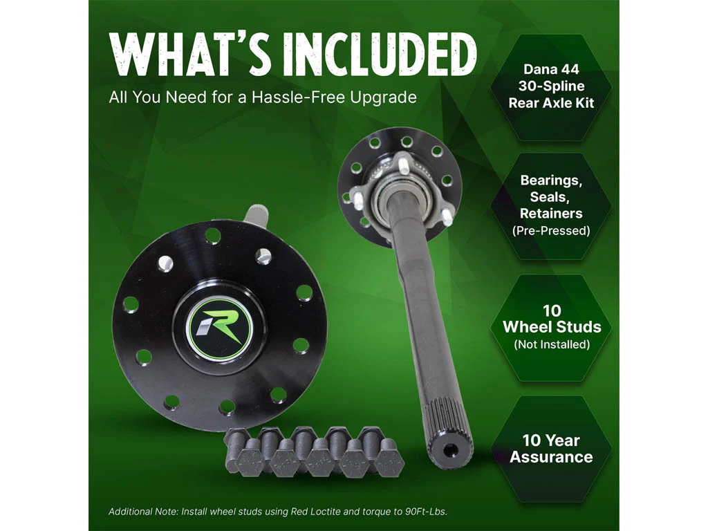 Revolution Gear 2007-18 Wrangler JK Rubicon Dana 44 4340 Chromoly 32 Spline Discovery Series Rear Axle Kit - Image 2