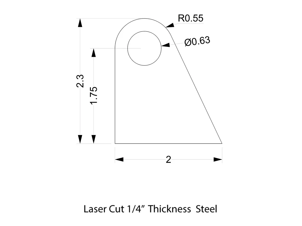 Rusty's Cylinder Assist Ram Mounting Tab Kit - Image 3