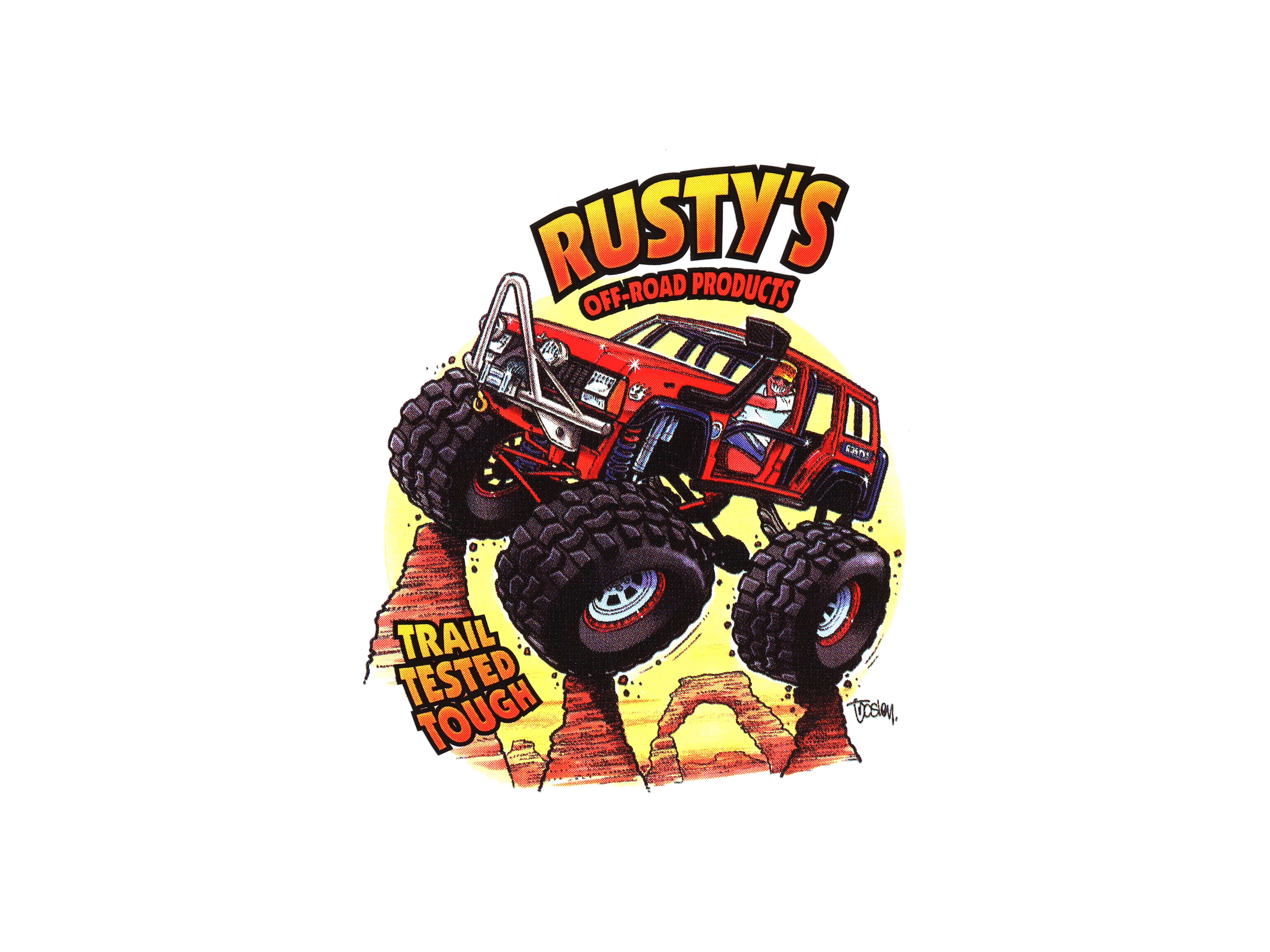 Rusty's Hot Rod XJ Cherokee Sticker