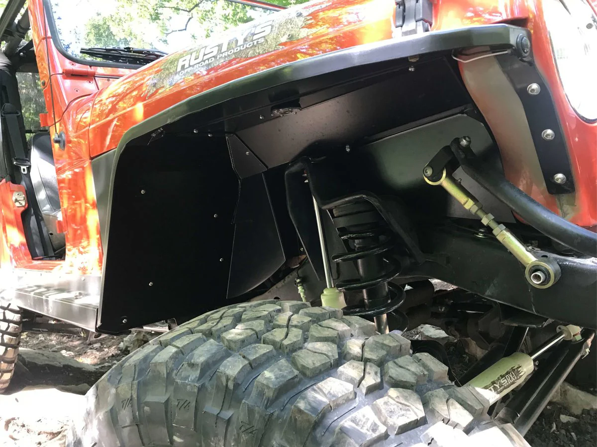 Rusty's Steel Fender Front Inner Liners - '97-'06 TJ / LJ Wrangler
