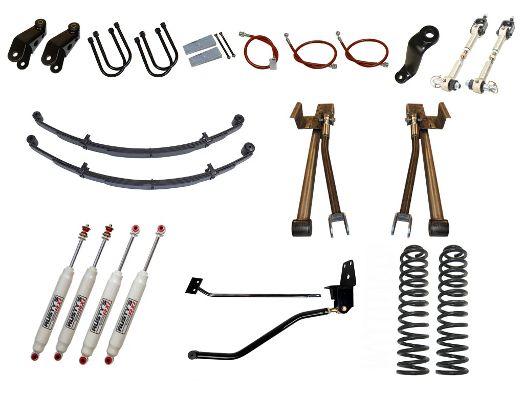 Rusty's XJ Cherokee 6.5" Long Travel Kit with 4.5" Rear Leaf Springs and 1.5" Extended Shackles - Image 4