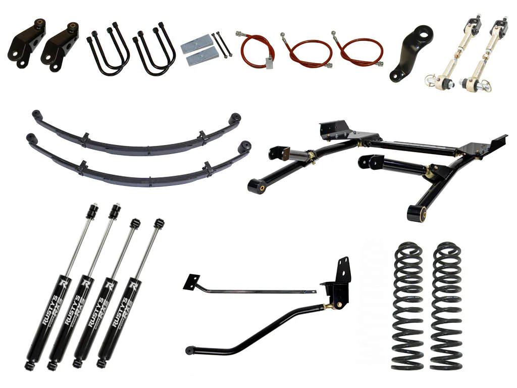 Rusty's XJ Cherokee 6.5" Long Travel Kit with 4.5" Rear Leaf Springs and 1.5" Extended Shackles - Image 5
