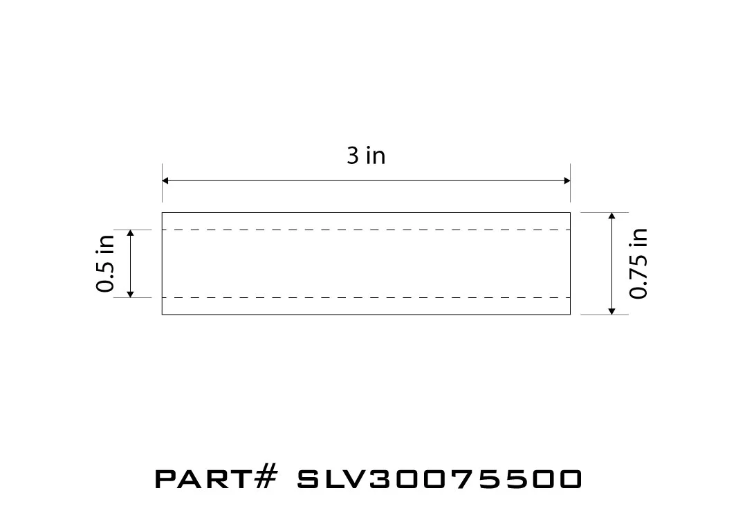 Sleeve - 3" Width x .75" OD x .500" ID - Image 2