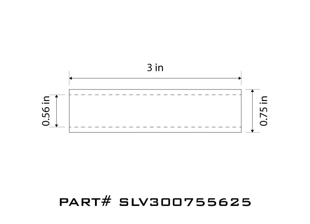 Sleeve - 3" Width x .75" OD x .5625" ID - Image 2