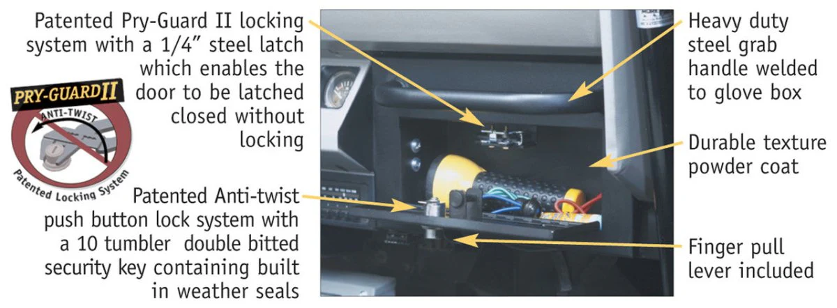 Tuffy Security Locking Glove Box - '87-'95 YJ Wrangler - Image 4