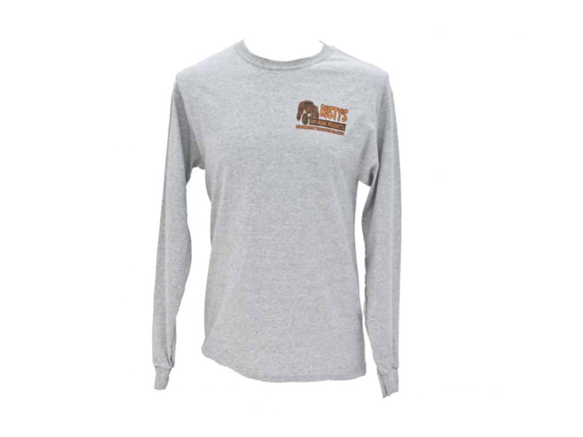Rusty's Vintage Grey Long Sleeve T-Shirt - Image 2